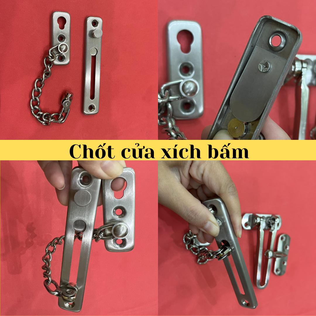 chốt cửa xích bấm